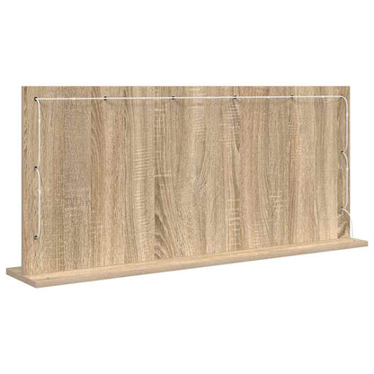 Sminkespeil med LED-belysning Sonoma Eik 100x45x18 cm