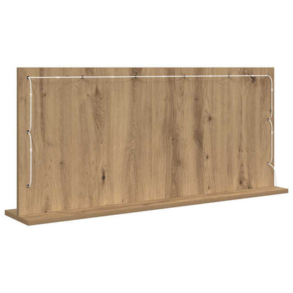 Sminkespeil med LED-lys Artisan Eik 100x45x18 cm