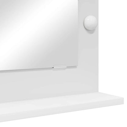 Sminkespeil med LED-lamper Hvit 70x50x18 cm