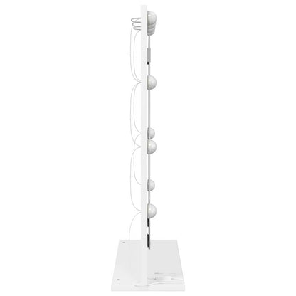 Sminkespeil med LED-lamper Hvit 70x50x18 cm