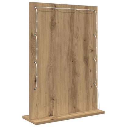 Sminkespeil Artisanal eik Tre 70 x 50 x 18 cm Sminkespeil