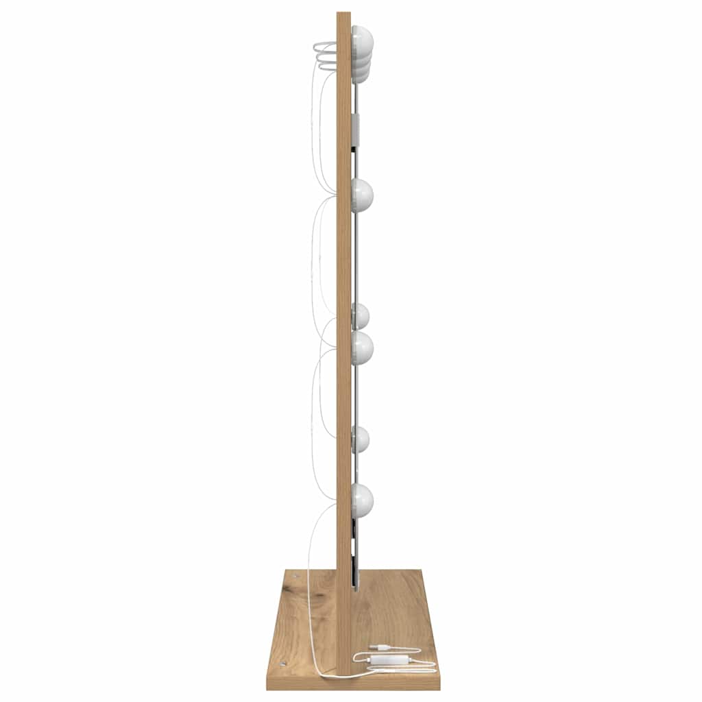 Sminkespeil Artisanal eik Tre 70 x 50 x 18 cm Sminkespeil