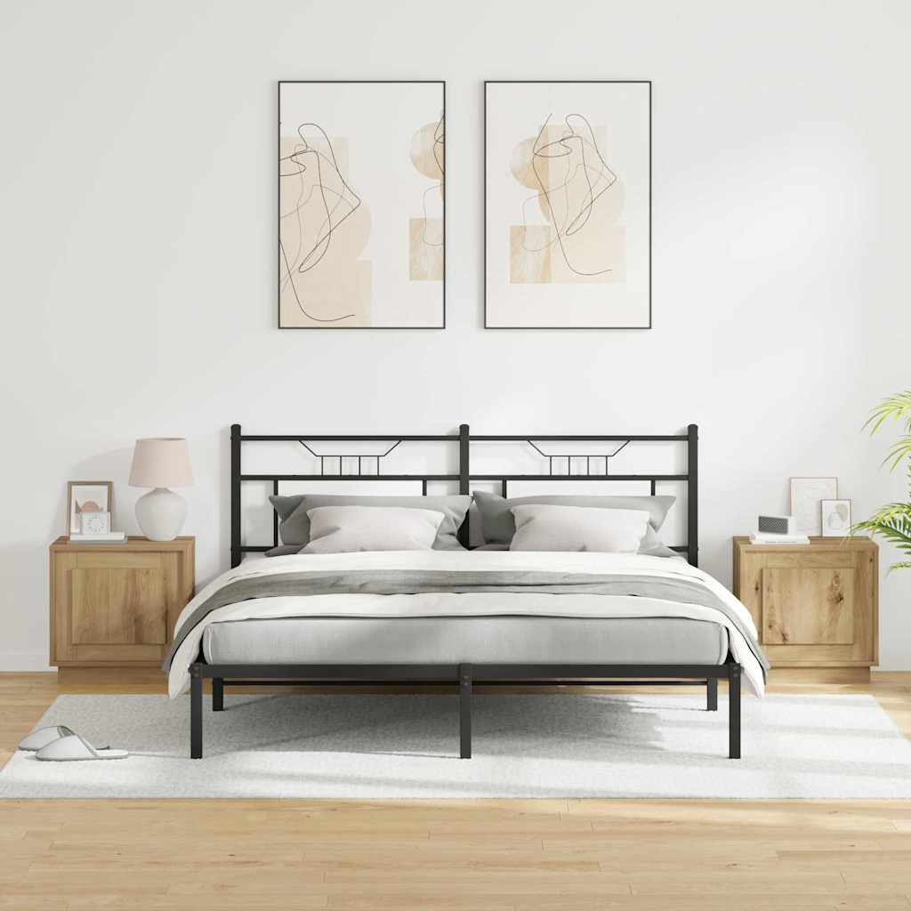 Nattbordskap 2 pcs Artisan Eik 44 x 34,5 x 45 cm Konstruert tre