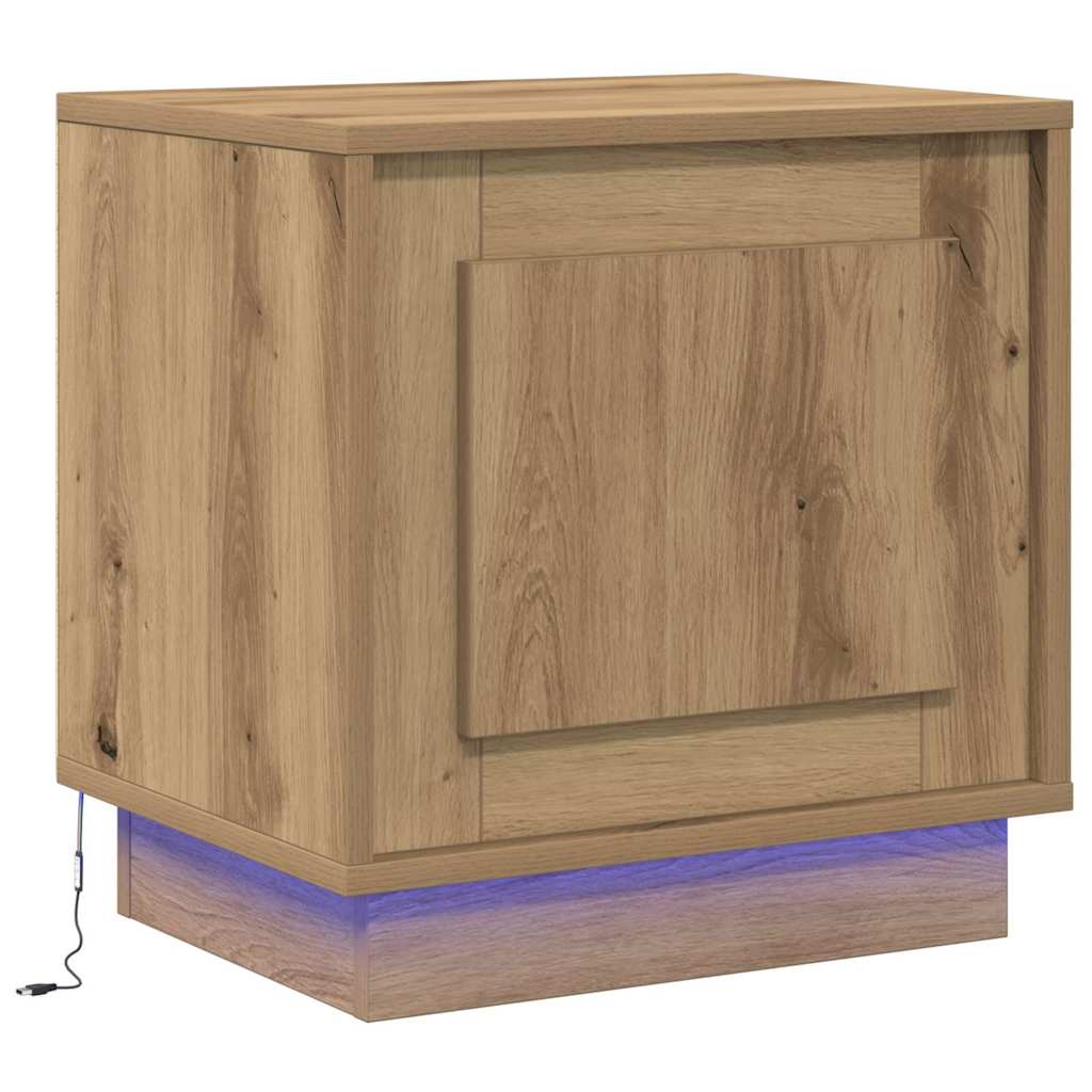 Nattbordskap 2 pcs Artisan Eik 44 x 34,5 x 45 cm Konstruert tre