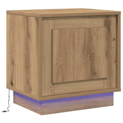 Nattbordskap 2 pcs Artisan Eik 44 x 34,5 x 45 cm Konstruert tre