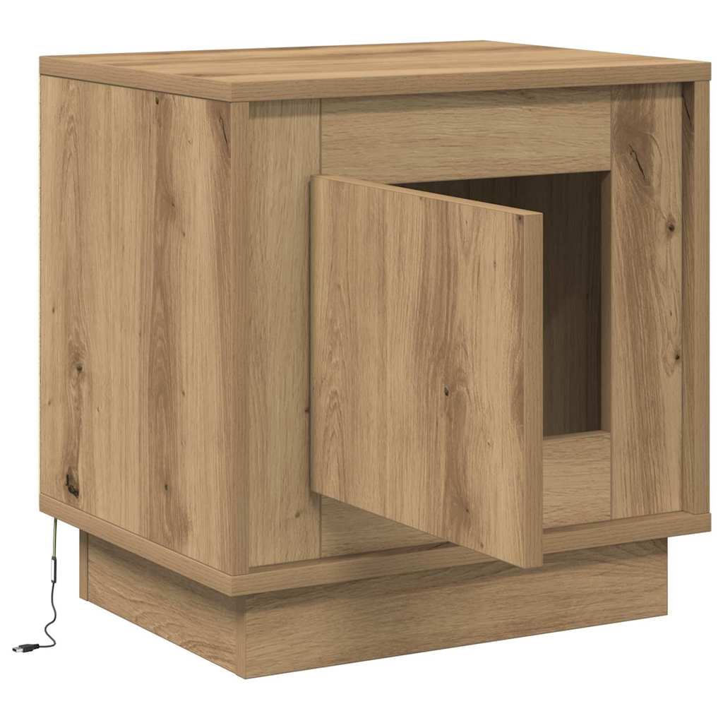 Nattbordskap 2 pcs Artisan Eik 44 x 34,5 x 45 cm Konstruert tre