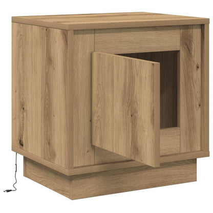 Nattbordskap 2 pcs Artisan Eik 44 x 34,5 x 45 cm Konstruert tre