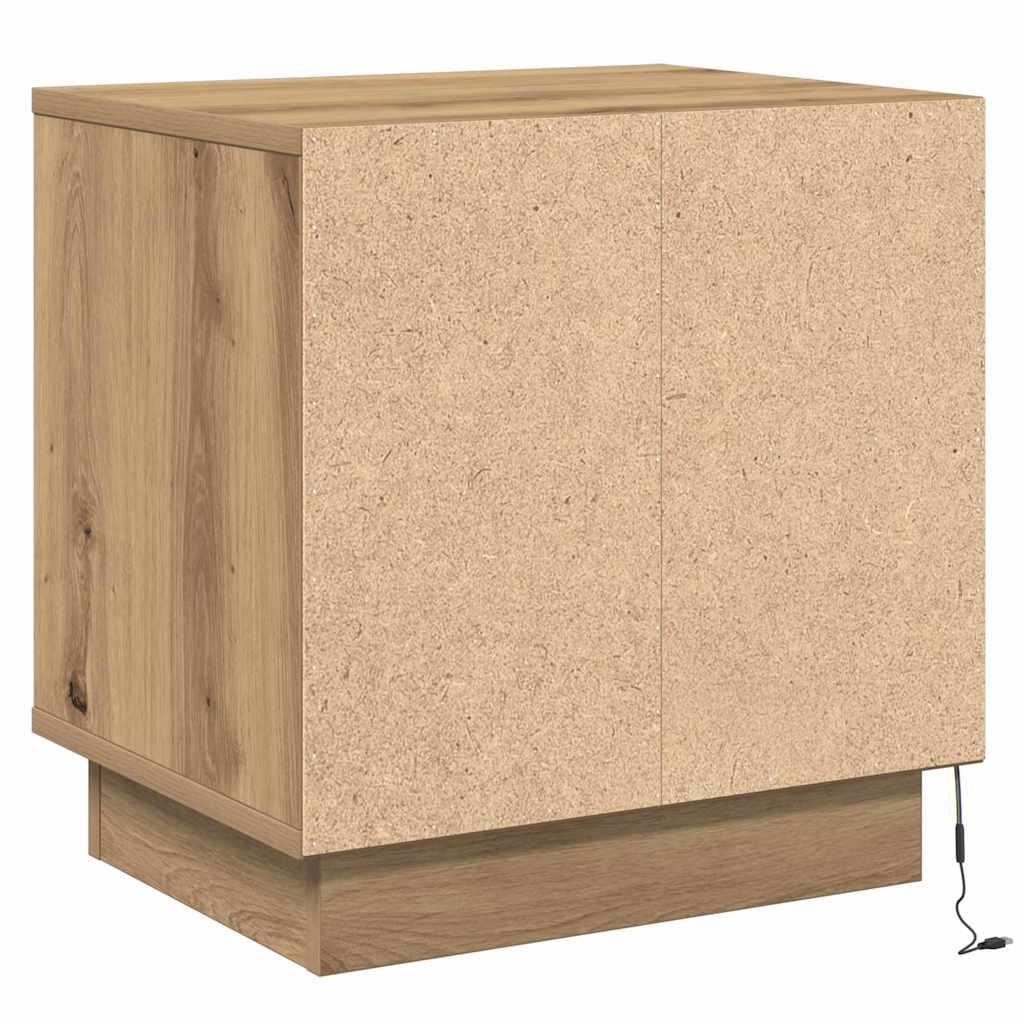 Nattbordskap 2 pcs Artisan Eik 44 x 34,5 x 45 cm Konstruert tre