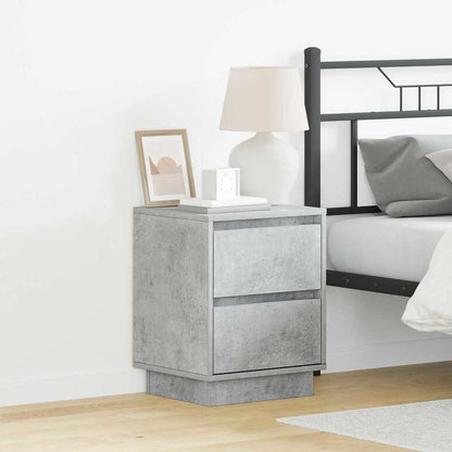Nattbordskap 2 pcs Betonggrå 39 x 34,5 x 50 cm Konstruert tre