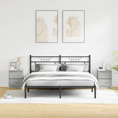 Nattbordskap 2 pcs Betonggrå 39 x 34,5 x 50 cm Konstruert tre