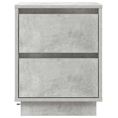 Nattbordskap 2 pcs Betonggrå 39 x 34,5 x 50 cm Konstruert tre