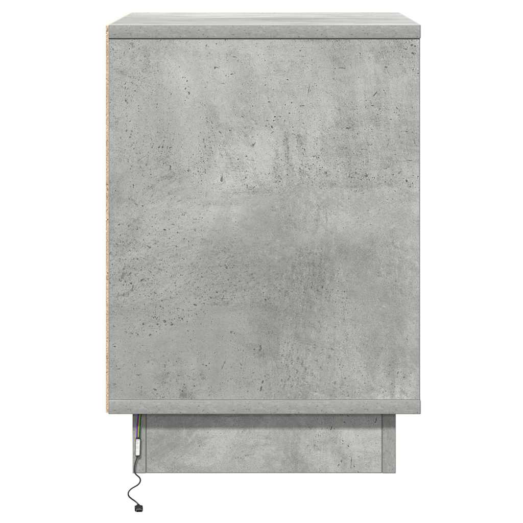 Nattbordskap 2 pcs Betonggrå 39 x 34,5 x 50 cm Konstruert tre