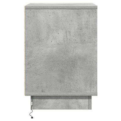 Nattbordskap 2 pcs Betonggrå 39 x 34,5 x 50 cm Konstruert tre