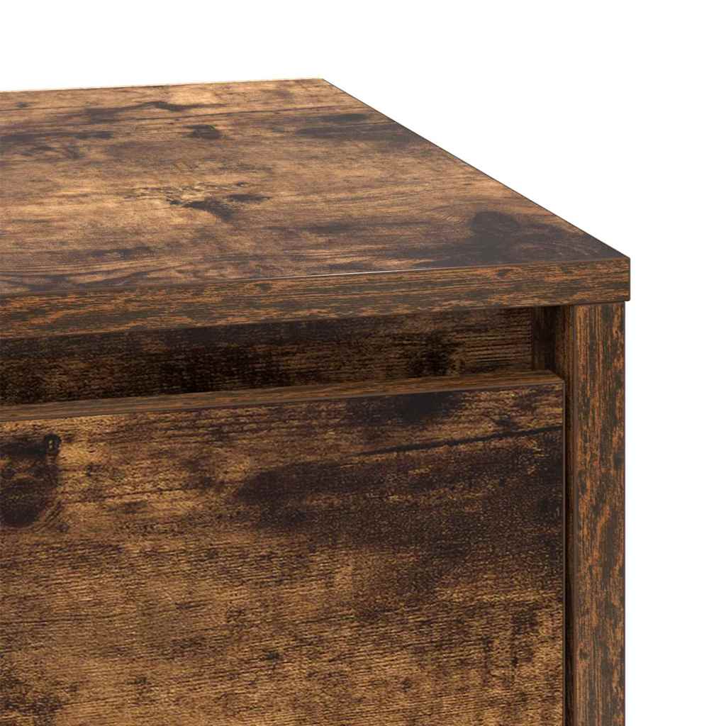 Nattbordskap 2 pcs Røkt eik 39 x 34,5 x 50 cm Konstruert tre