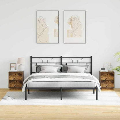 Nattbordskap 2 pcs Røkt eik 39 x 34,5 x 50 cm Konstruert tre