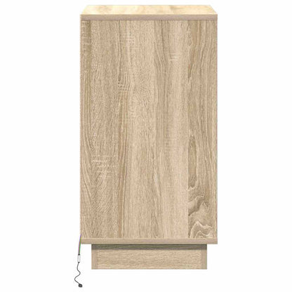 Nattbord Sengbord Sonoma Eik LED 39x34,5x65 cm