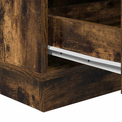 Nattbord Sengbord Røkt Eik LED 39x34.5x65 cm