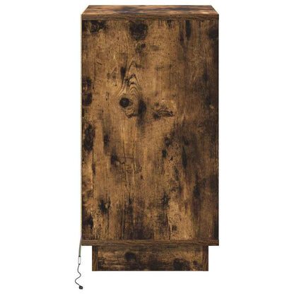 Nattbord Sengbord Røkt Eik LED 39x34.5x65 cm