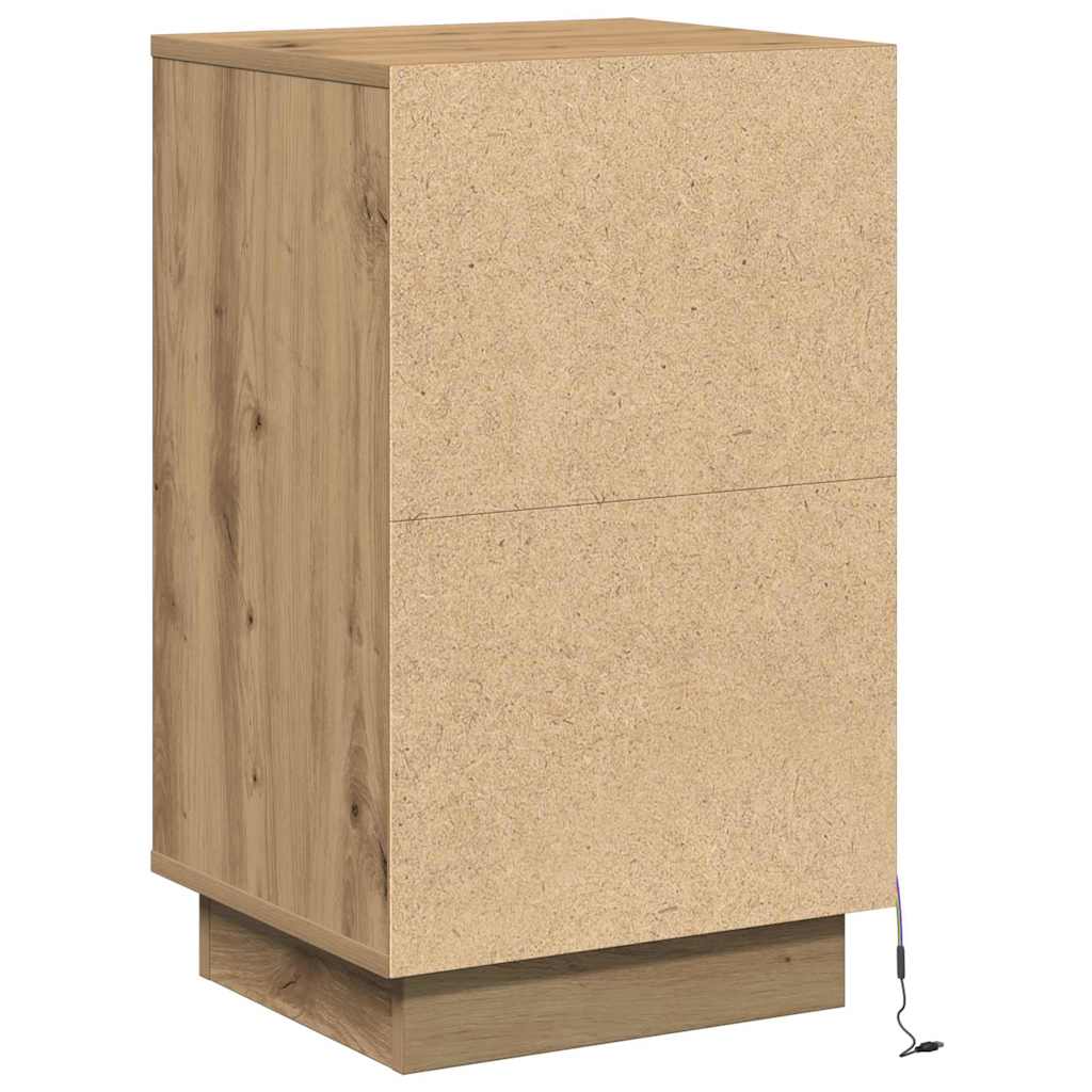 Nattbord Sengbord Artisan Eik med LED 39x34.5x65 cm