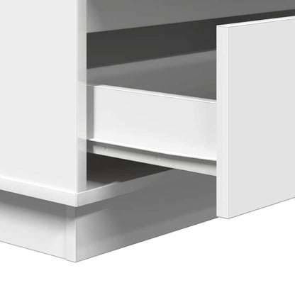 Nattbord Sengbord Hvit med LED 71x34,5x75 cm