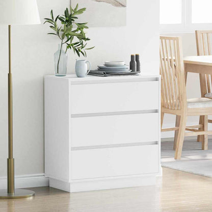 Nattbord Sengbord Hvit med LED 71x34,5x75 cm