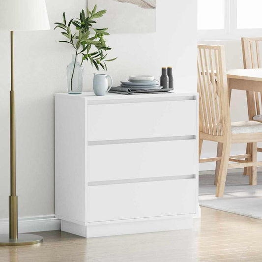 Nattbord Sengbord Hvit med LED 71x34,5x75 cm
