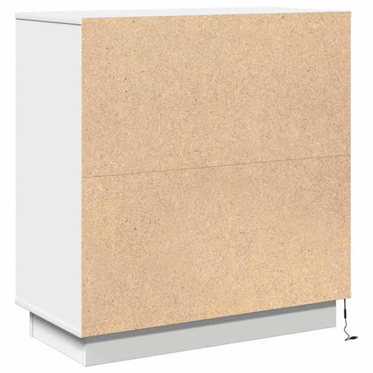 Nattbord Sengbord Hvit med LED 71x34,5x75 cm
