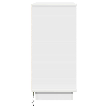 Nattbord Sengbord Hvit med LED 71x34,5x75 cm