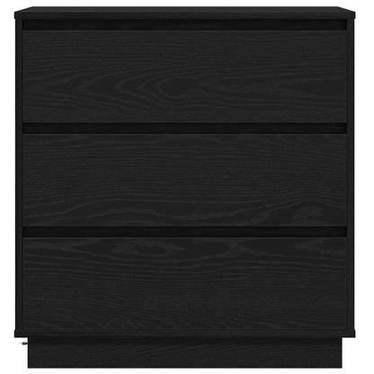 Nattbord Sengbord Svart Eik Nattbordskap 71 x 34,5 x 75 cm