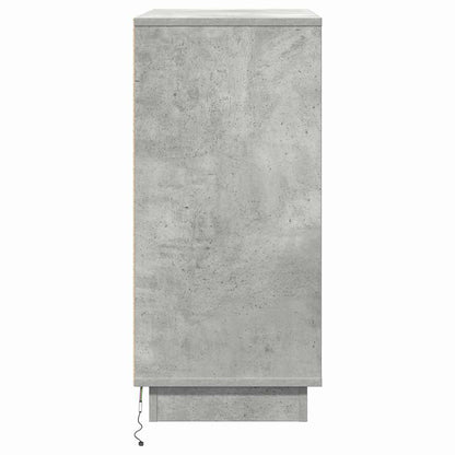 Nattbord Sengbord Betonggrå LED 71x34,5x75 cm