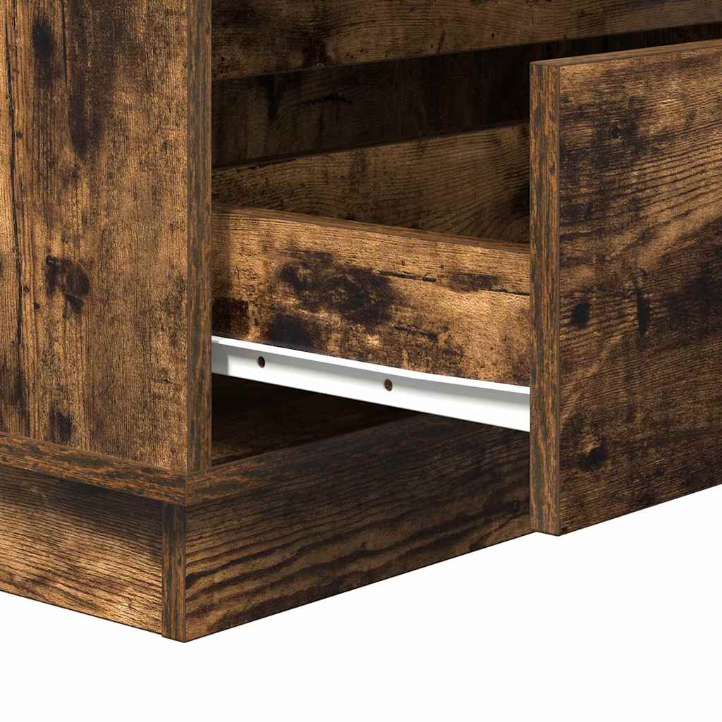 Nattbord Sengbord Røkt Eik LED 71x34.5x75 cm