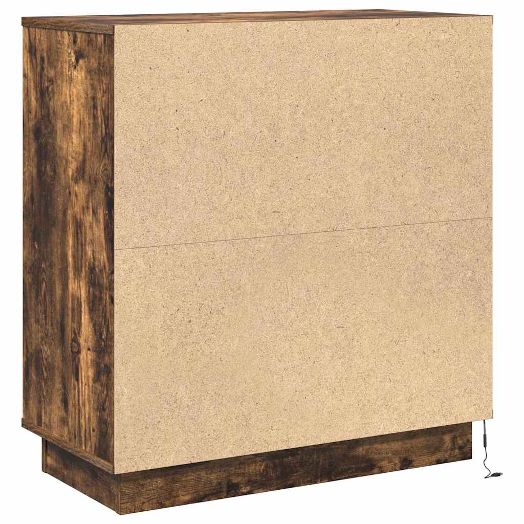 Nattbord Sengbord Røkt Eik LED 71x34.5x75 cm