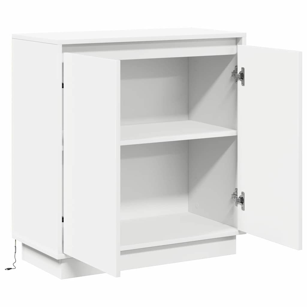 Skjenk Hvit LED 71x34.5x75 cm,