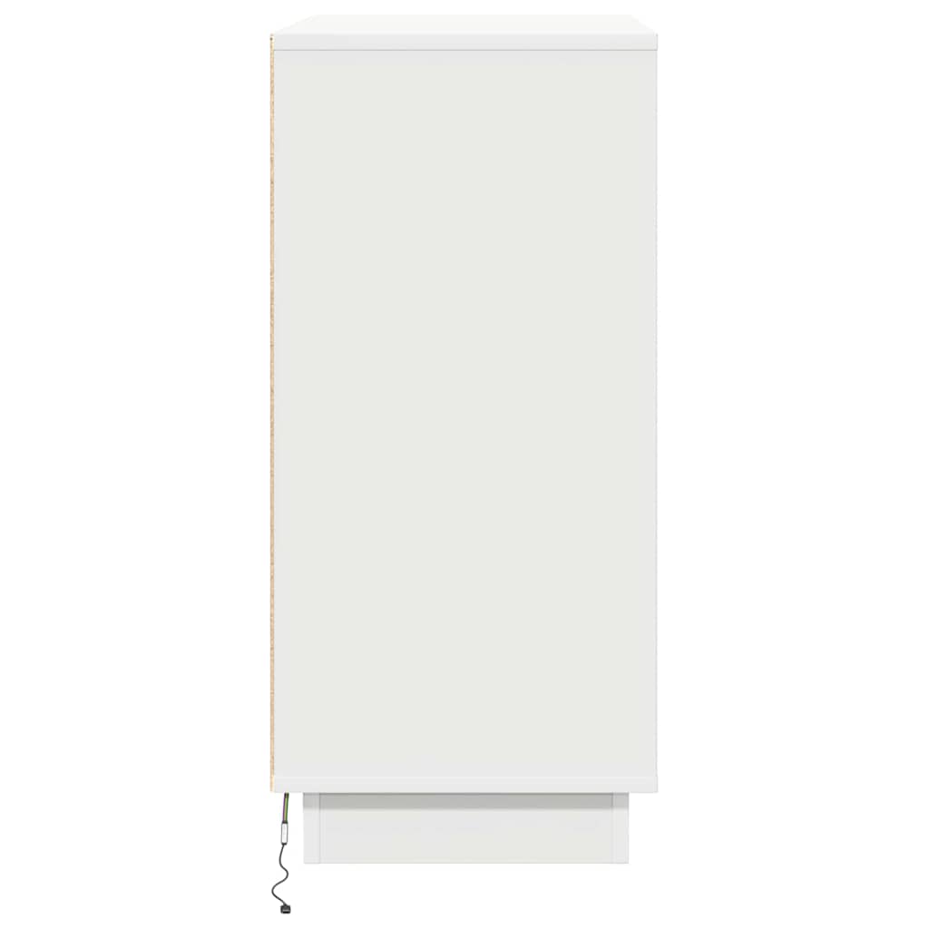 Skjenk Hvit LED 71x34.5x75 cm,