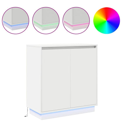Skjenk Hvit LED 71x34.5x75 cm,