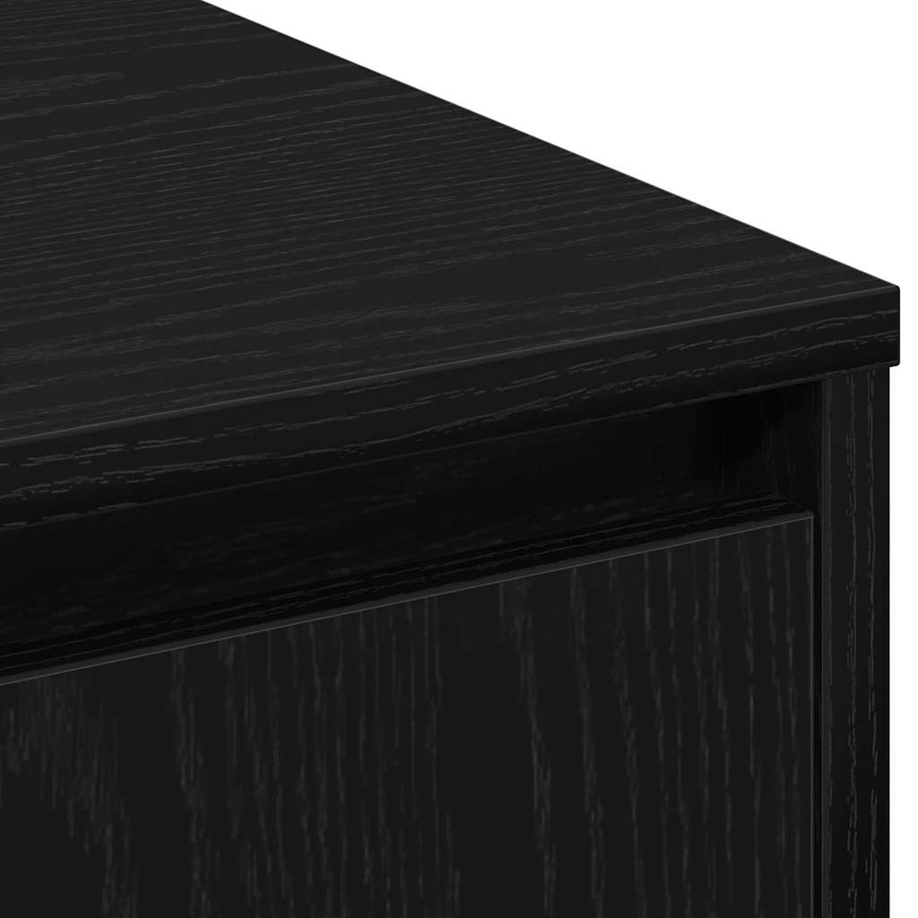 Skjenk Svart Eik LED 71x34,5x75 cm