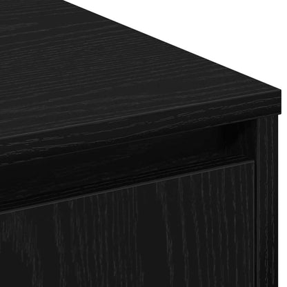 Skjenk Svart Eik LED 71x34,5x75 cm
