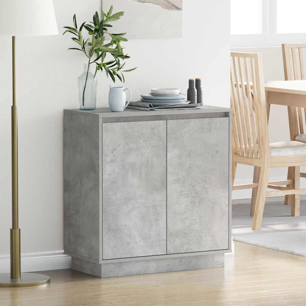 Skjenk Betonggrå LED 71x34,5x75 cm