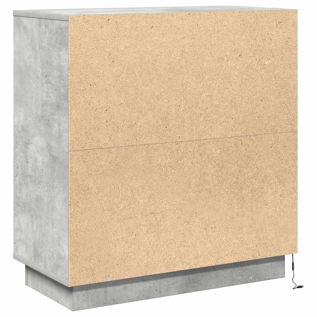 Skjenk Betonggrå LED 71x34,5x75 cm
