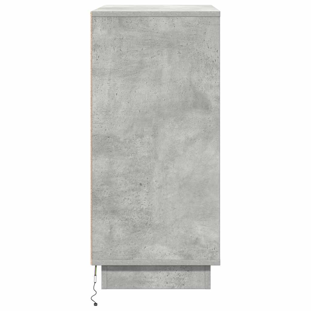 Skjenk Betonggrå LED 71x34,5x75 cm