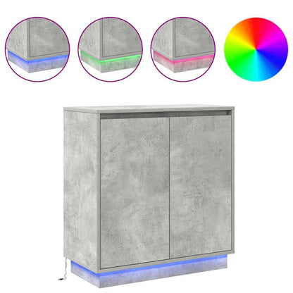Skjenk Betonggrå LED 71x34,5x75 cm
