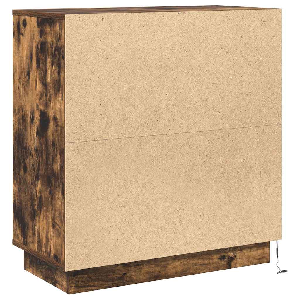 Skjenk Røkt Eik med LED 71x34,5x75 cm,