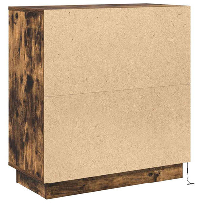 Skjenk Røkt Eik med LED 71x34,5x75 cm,
