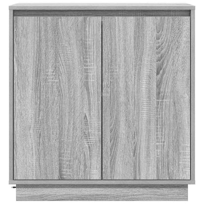 Salongbord Sofabord Sonoma Grå skap med LED 71x34,5x75 cm