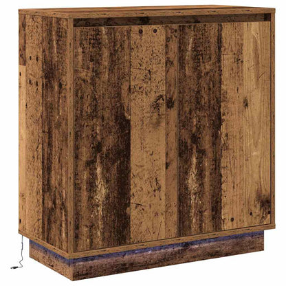 Skjenk Gammelt Tre med LED 71x34,5x75 cm -