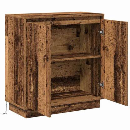 Skjenk Gammelt Tre med LED 71x34,5x75 cm -