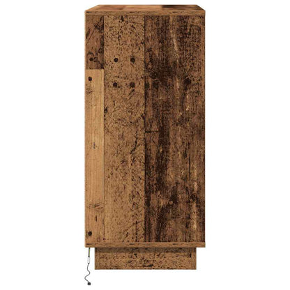 Skjenk Gammelt Tre med LED 71x34,5x75 cm -