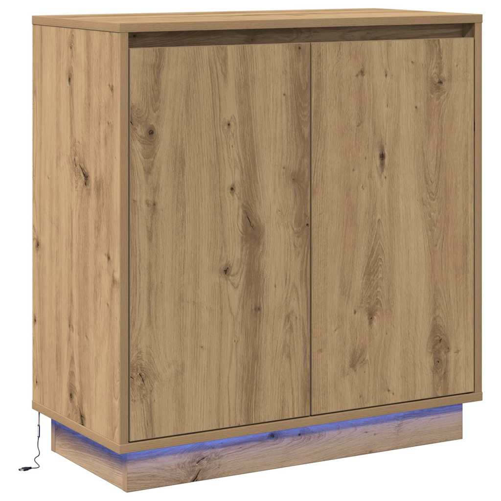 Skjenk Artisan Eik med LED 71x34,5x75 cm,