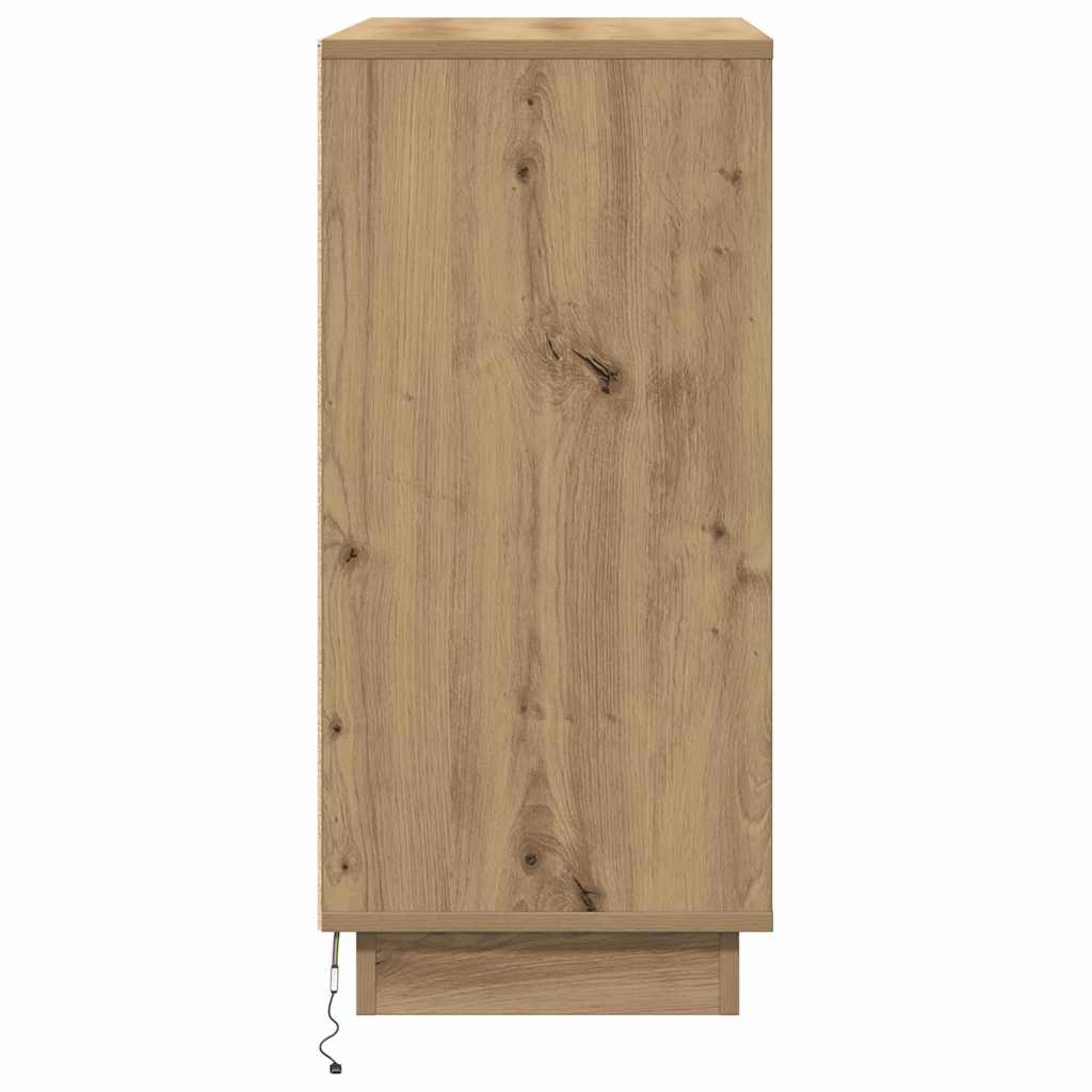 Skjenk Artisan Eik med LED 71x34,5x75 cm,