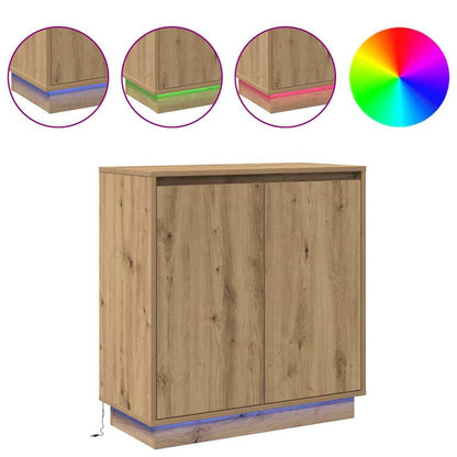 Skjenk Artisan Eik med LED 71x34,5x75 cm,